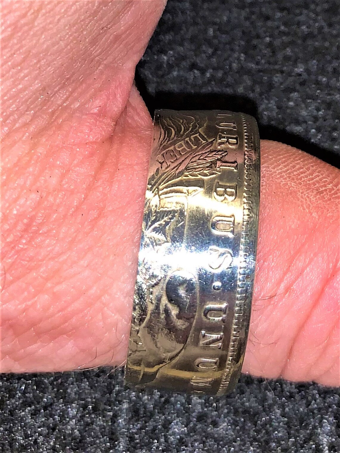 Silver Dollar Ring Etsy