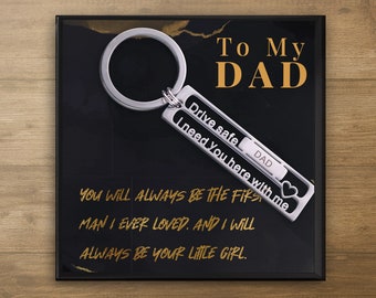 Father Daughter Gifts for Dad from Daughter to Dad Gifts for Father's Day Present Always be Your Little Girl Keychain Gift