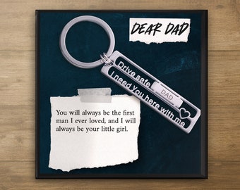 Father Daughter Gifts for Dad from Daughter to Dad Gifts for Father's Day Present Always be Your Little Girl Keychain Gift