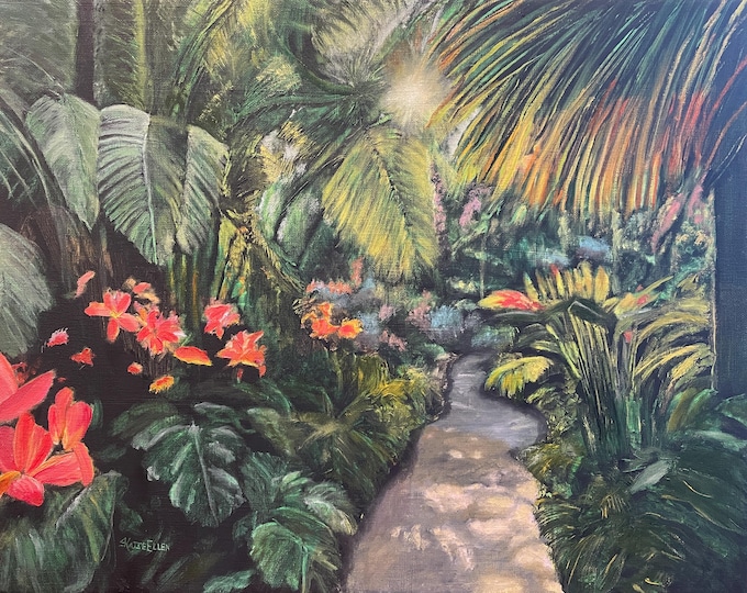Jungle Path Tropical Giclee Art Print