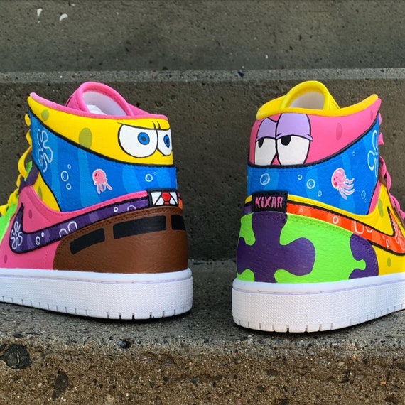 custom spongebob jordans