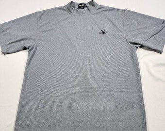 Playboy Golf Polyester Moc Neck Gray Shirt Mens  XL