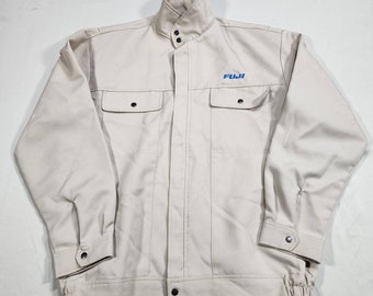 Fuji Corporation Corvair Uniform Work Over Shirt Tan Khaki Mens XL