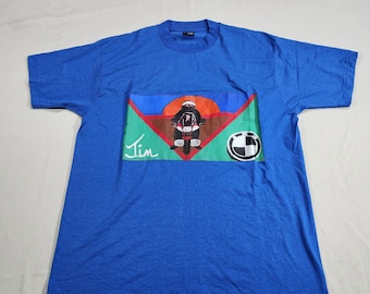 Vinatge Fruit of the Loom Handpainted Motorcycle Shirt XL