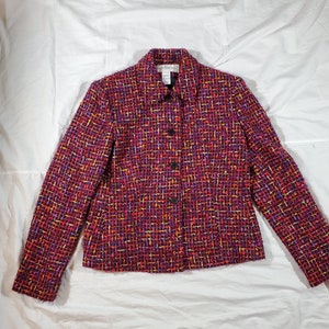 Jones New York Multicolored Wool Blazer Size 6