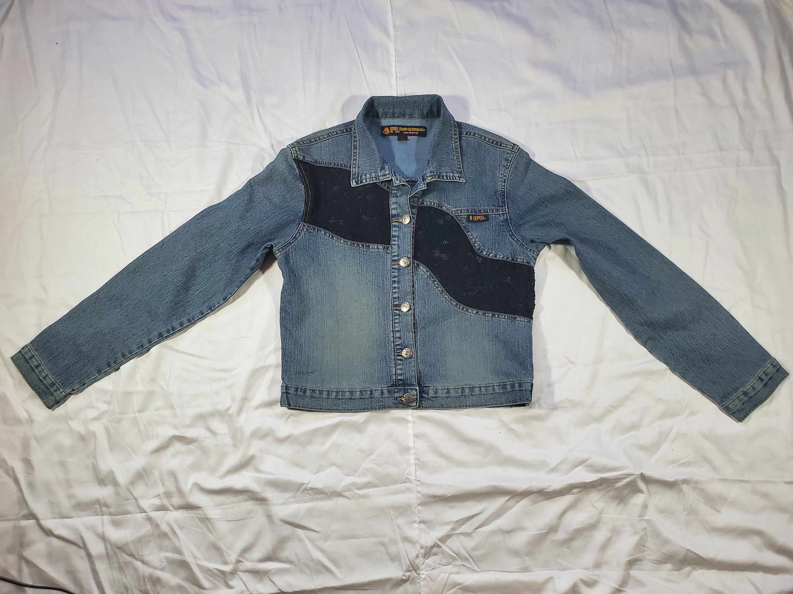Vintage 90s Hot 2 Handle Jeans Denim Lace Jacket - Etsy
