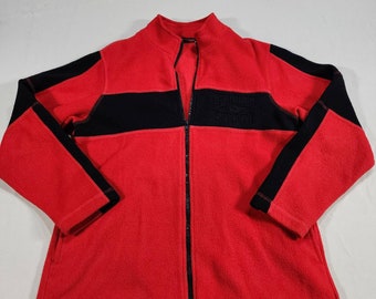 Vintage Guess Sport Full Zip Fleece Sweater Womens Large