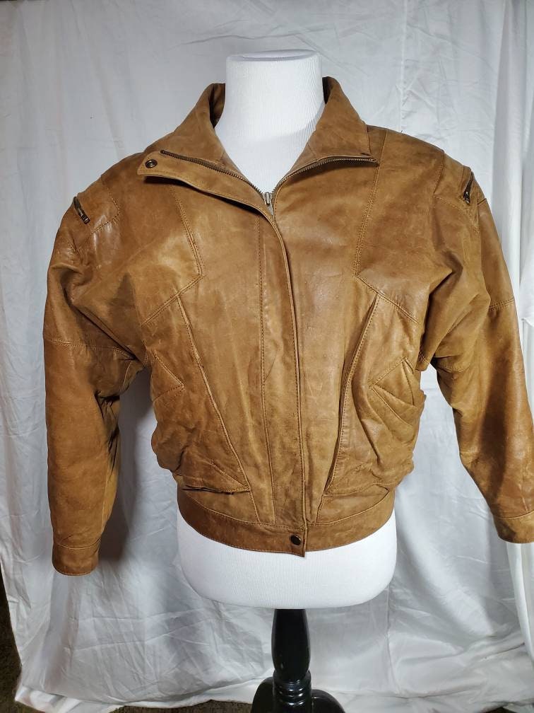 winlit leather jacket 80s
