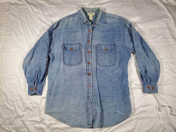 eddie bauer denim shirt