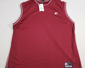 NWT Starter Maroon Muscle Basketball Shirt Mens XL