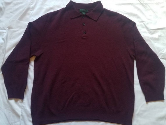 Marshall Fields Mens Cashmere Polo Shirt Size 2XL - image 1