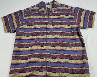 City Streets Multicolored Button Shirt Mens 2XL