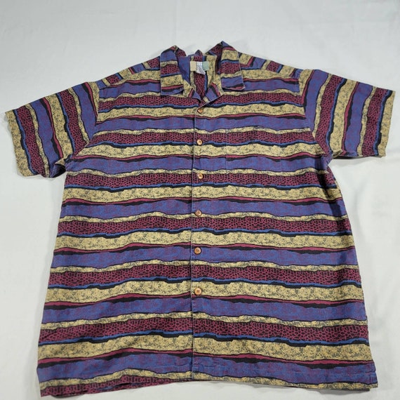 City Streets Multicolored Button Shirt Mens 2XL - image 1