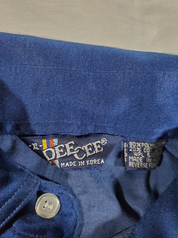 Vintage Pocket Metallic Blue Polo Size XL - image 2