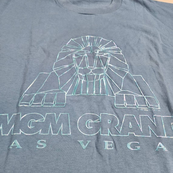 Vintage MGM Las Vegas Casino Blie Shirt Mens XL - image 4