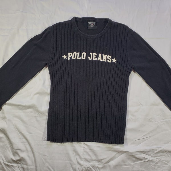 Vintage Polo Jeans Ralph Lauren Women's Crew Neck Spell Out