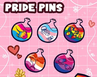 Sea Life Pride LGBT Acrylic Pins