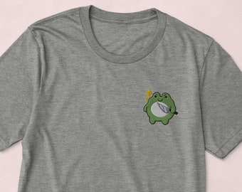 Messer Froschgie Kurzärmeliges besticktes T-Shirt