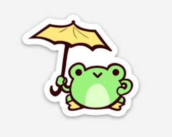 Frosch Regenschirm Sticker