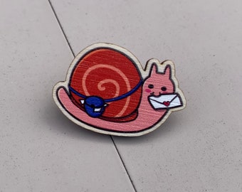Snail Mail Holz Pin