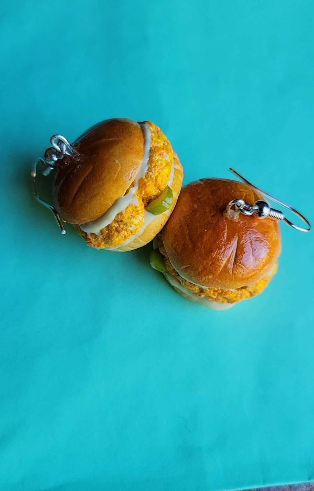Chicken Sandwich Earrings Etsy