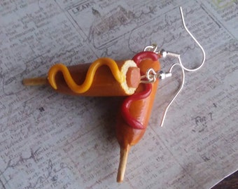 Corndog earrings