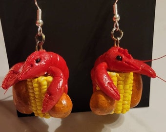 Crawfish Boil earrings