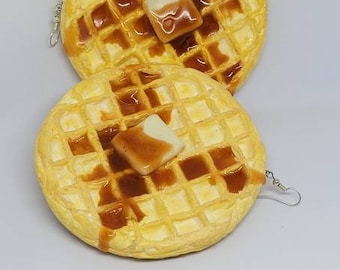 Waffle earrings