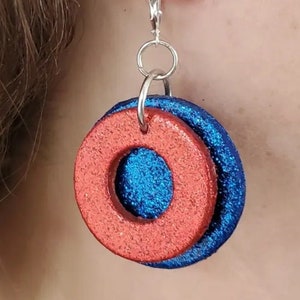 Donut Earrings with Sterling Silver Earring Wires