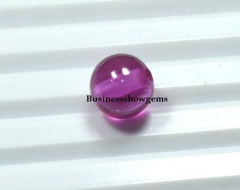 Pink Sapphire Synthetic Lab Created AAA Rated Round Sapphire Balls Gemstone Beads Without Drill, Sizes 5mm-12mm