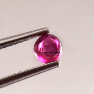 AAA Rated Round Lab Created Corundum Flat Back Red Ruby Gemstones Sizes 3mm-20mm,