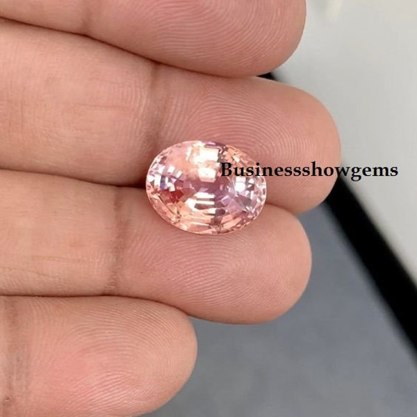 AAA Rated Handcut Lab Created Corundum Padparadscha Sapphire Oval Shape 3x5mm to 18x25mm Gemstone ,( 1pcs ) Sapphire Gemstone