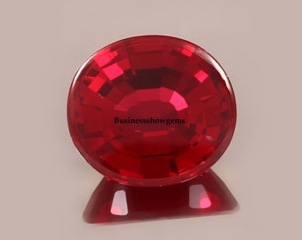 Geschmolzener Roter Rubin Oval Edelstein, Synthetischer Korund (5 x 7 mm-15 x 20 mm)