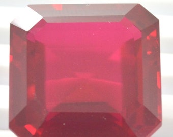AAA Rated Find Hand Cut Red Ruby Octagon Shape Cut Faceted Lab Created Synthetic Corundum Sizes-5mm to 18mm (1pcs)