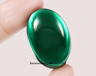 Cabochon ovale di smeraldo verde AAA, nanocristallo creato in laboratorio (3x5 - 20 x 25 mm) - 1 pezzo
