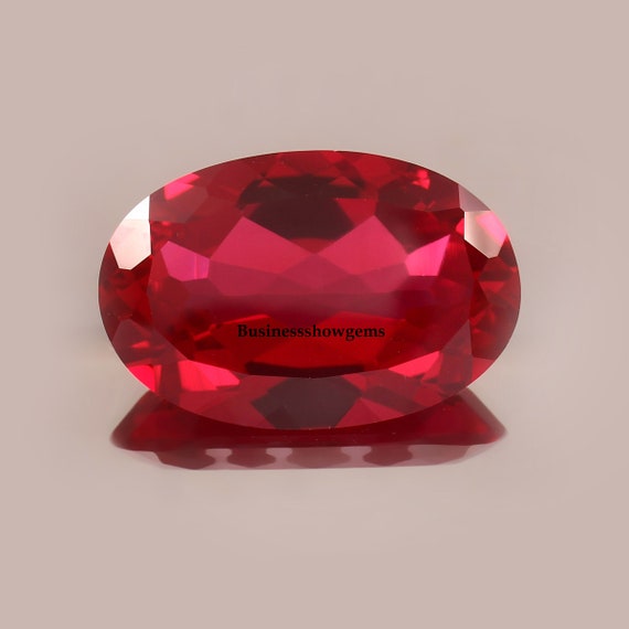 Gorgeous Flower Cut Oval Lab Created Synthetic Ruby Corundum Gemstones Sizes 3x4mm-15x20mm-1pcs