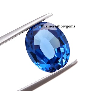 AAA Lab Created Blue Nano TZ Oval Shape Tanzanite Cut Loose Gemstone, 4x6-20x25mm,1pcs (No.-#1460)