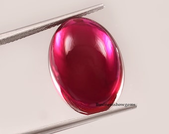 Lab Created A++Rated Synthetic Corundum Red Ruby (3x5-20x30mm) Oval Cabochon Gemstones-1pcs