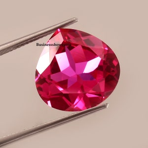 AAA Rated Lab Created Synthetic Corundum Pink Sapphire Flower Cut Heart Shape Gemstones,Size-5mm-18mm- 1 Pcs (no.-2)