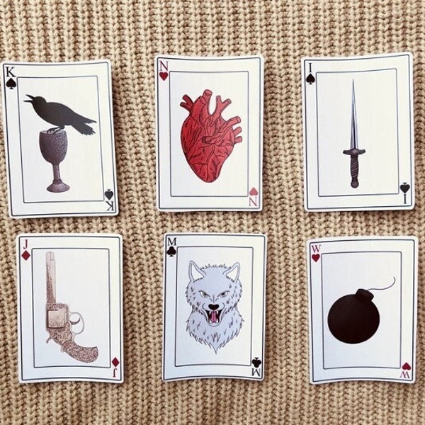 Six of Crows Leigh Bardugo Grishaverse Character Card Sticker Set