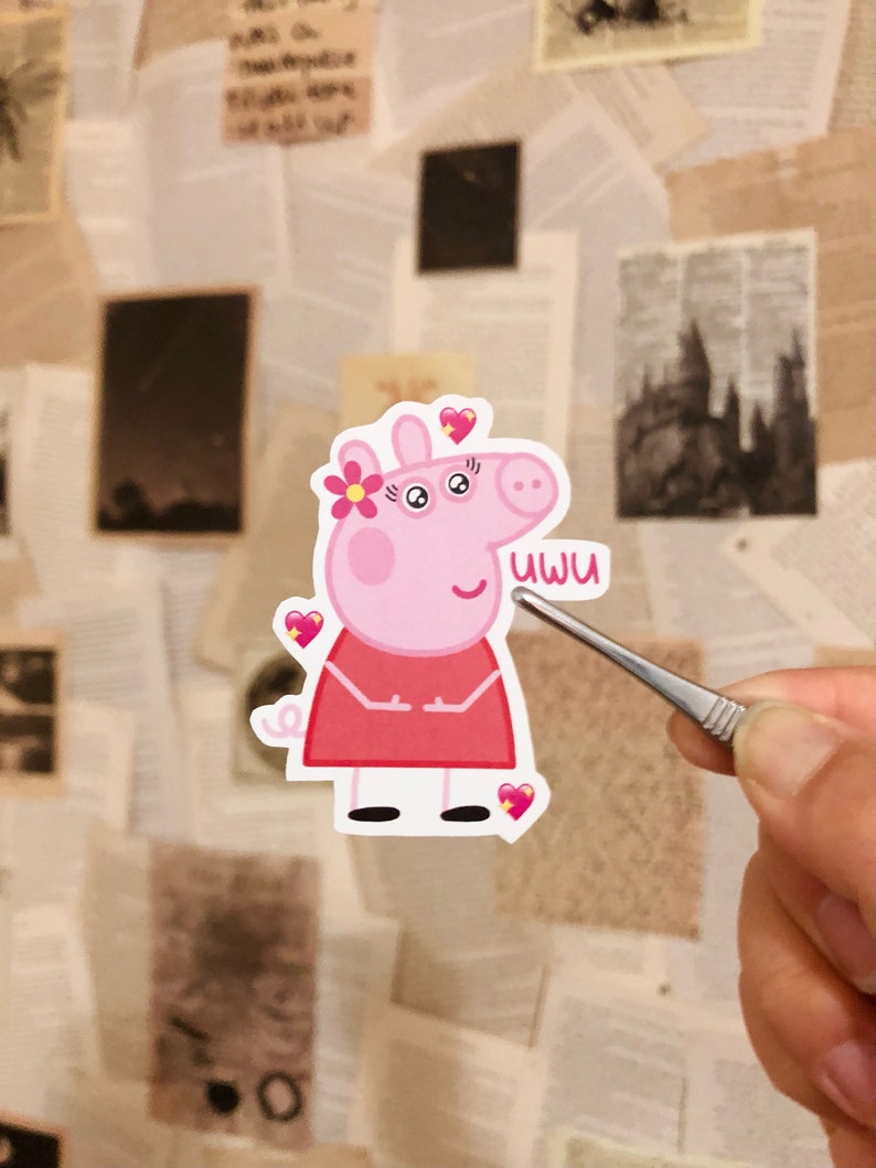 Peppa Pig Meme Sticker Set Material Girl Emo Girl UWU Girl Etsy