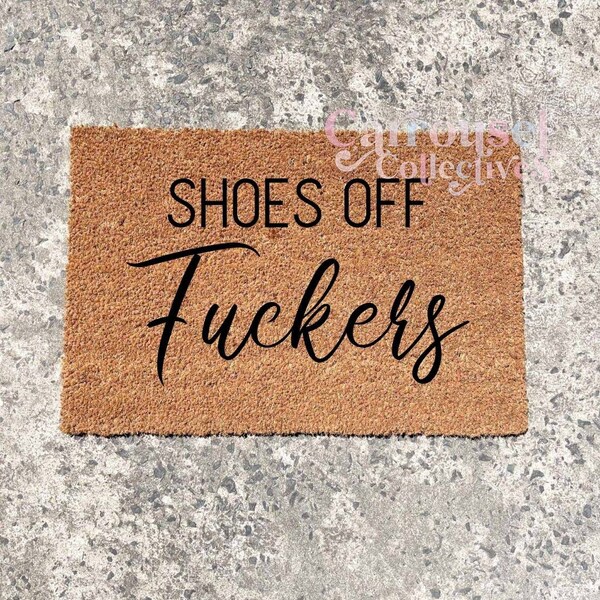 Door Mat No Shoes Etsy