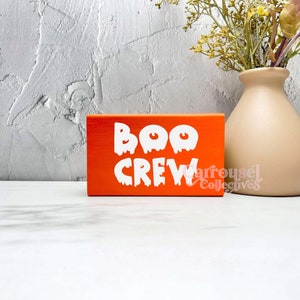 Boo Crew halloween Wood Sign, halloween decor, halloween sign, spooky decor, creepy signs, spooky sign, halloween decorations