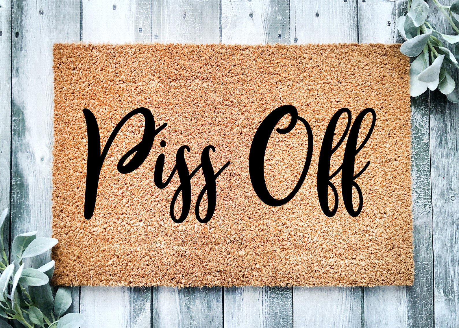 Piss Off Door Doormat Personalised Doormat Customised Etsy