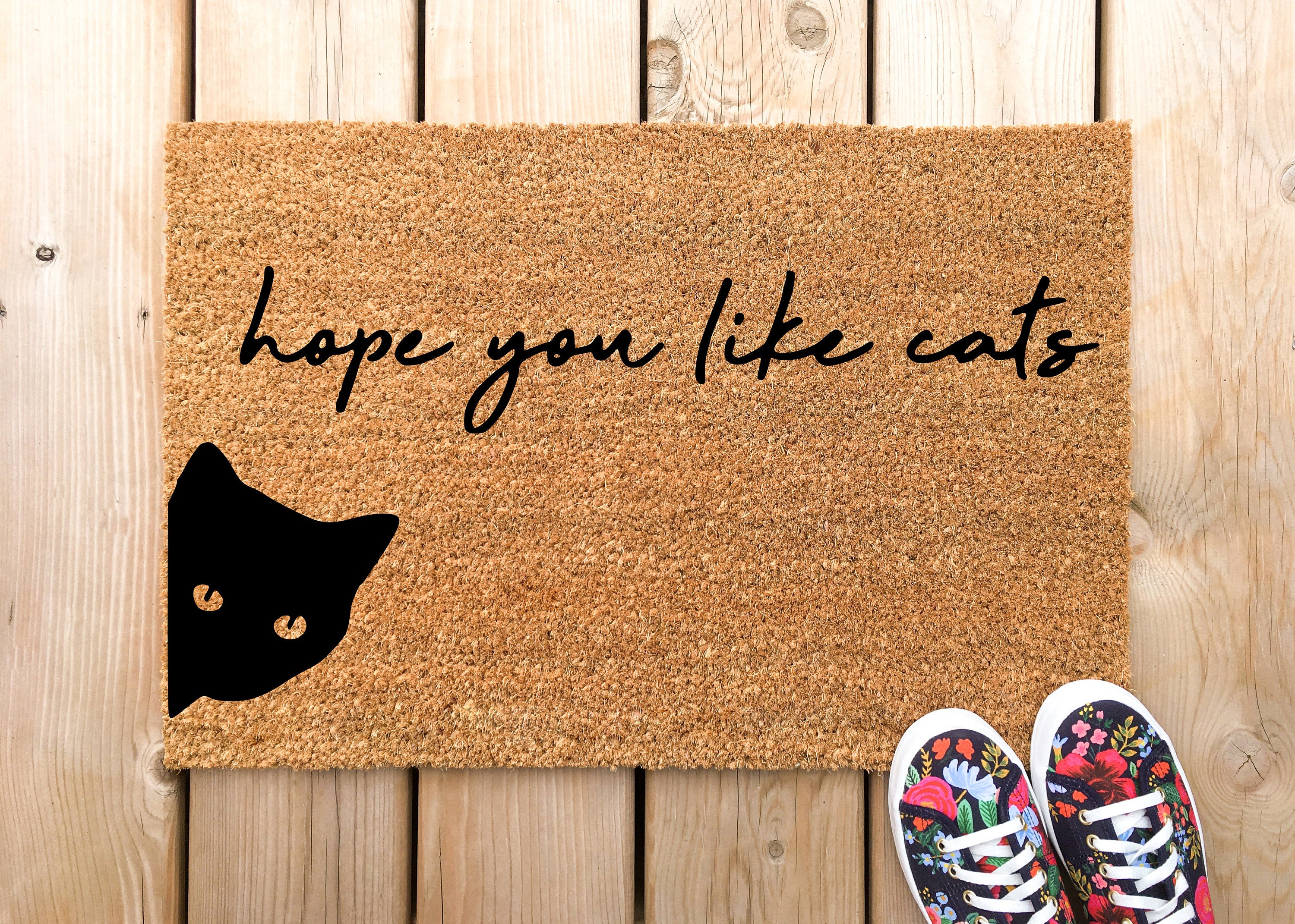 Hope you like Cats Door Doormat Personalised Doormat Etsy