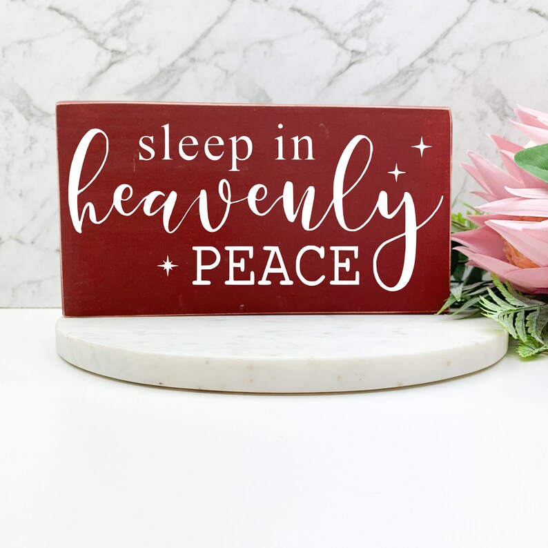 Sleep in Heavenly Peace Wood Sign Christmas Decor Home | Etsy
