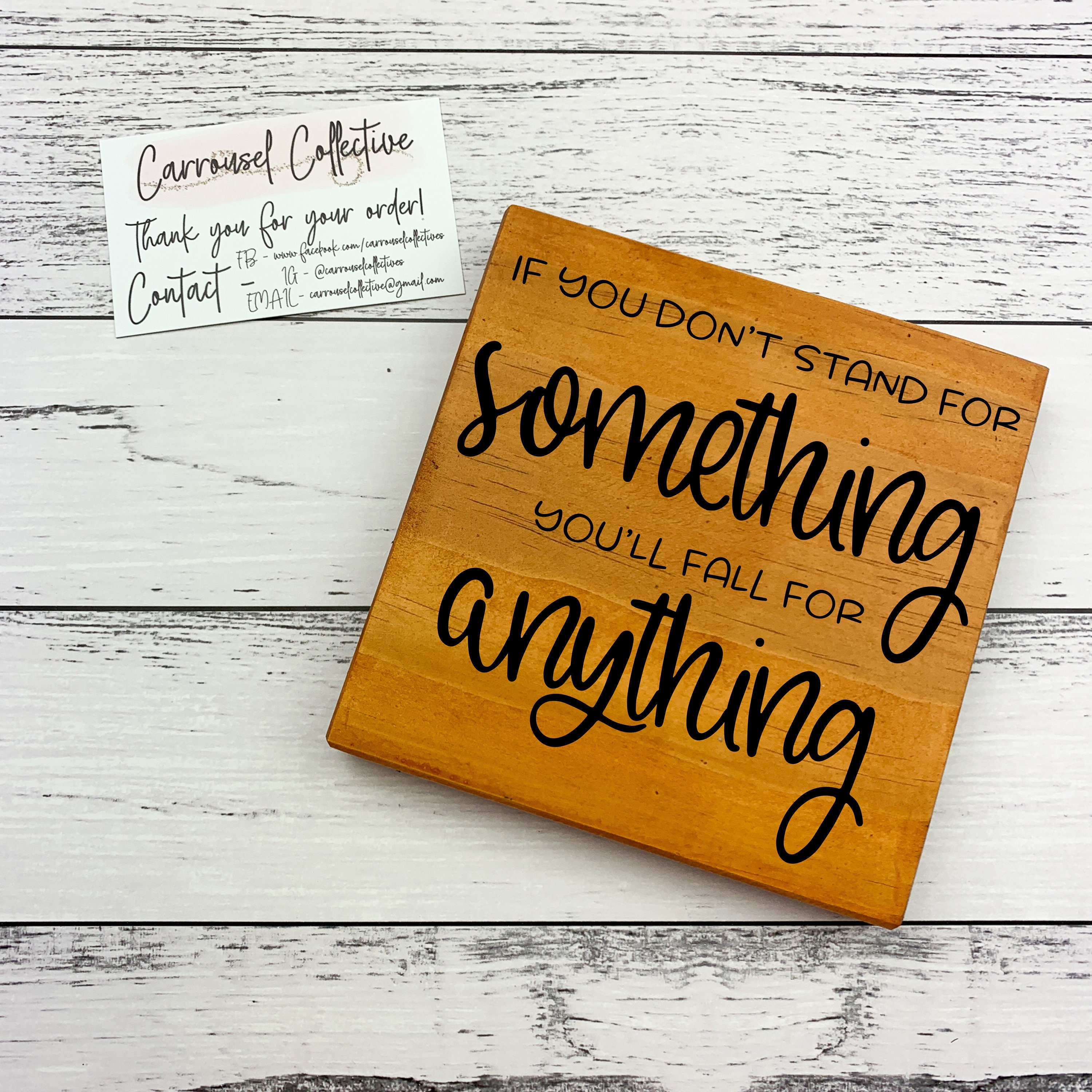 Stand for Something Wood Sign Quote Decor Home Decor Wood Etsy