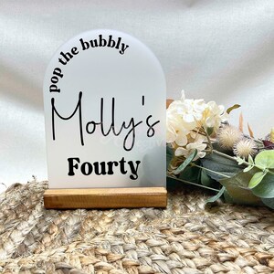 Personalised celebration fourty birthday party sign, birthday acrylic sign, 40th party sign, 40th acrylic sign, party sign, party decor