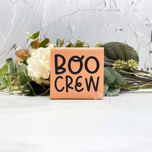 Boo Crew halloween Wood Sign, halloween decor, halloween sign, spooky decor, creepy signs, spooky sign, halloween decorations