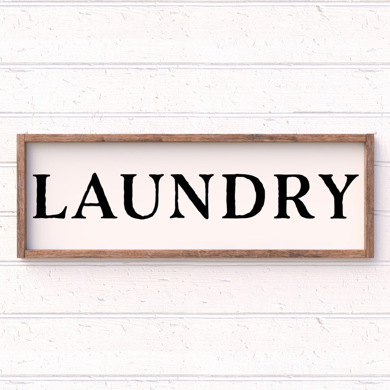 Wäsche gerahmt Holz schild Wäsche Dekor Bauernhaus Dekor | Etsy